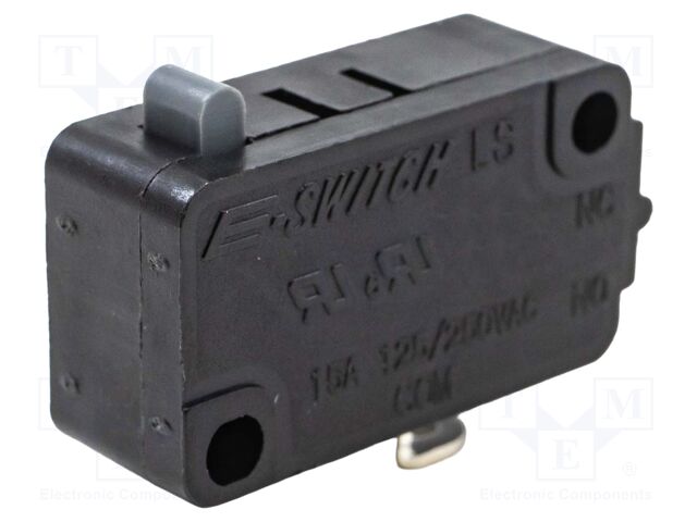 Microswitch SNAP ACTION; SPDT; 15A/250VAC; Rcont max: 100mΩ; 1.6N