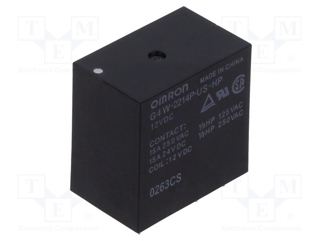 Relay: electromagnetic; DPST-NO; Ucoil: 12VDC; Icontacts max: 10A