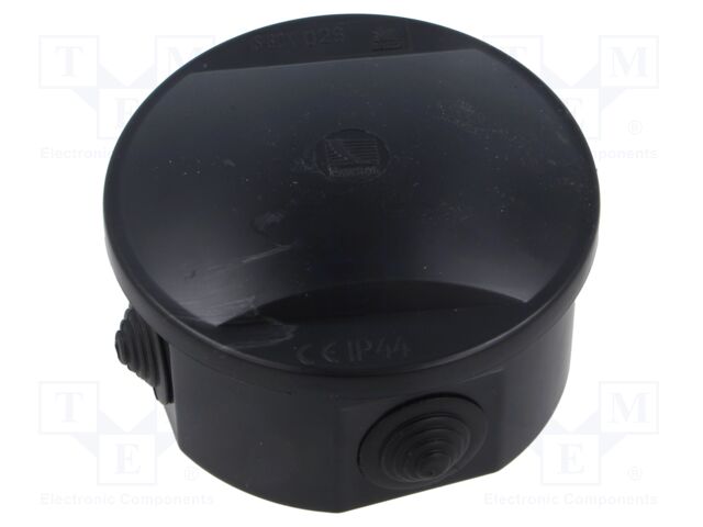 Enclosure: junction box; Ø: 84mm; Z: 40mm; wall mount; ABS; IP44