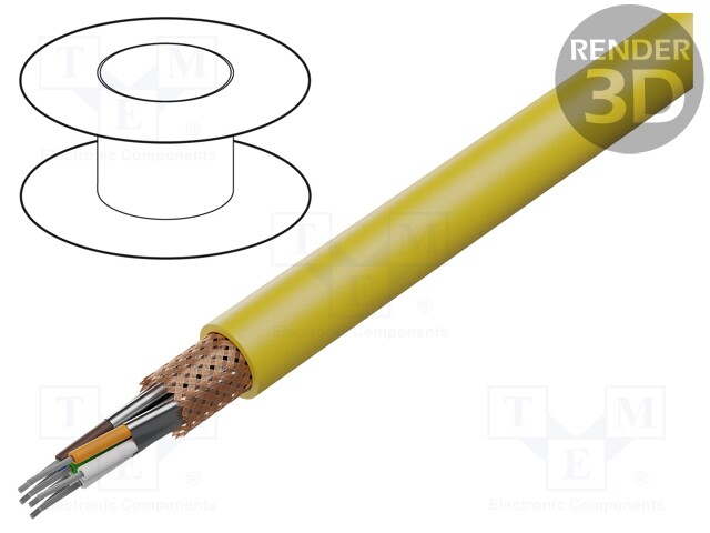 Wire; S/FTP,ETHERLINE® HEAT; 6a; stranded; Cu; 4x2x24AWG; PUR