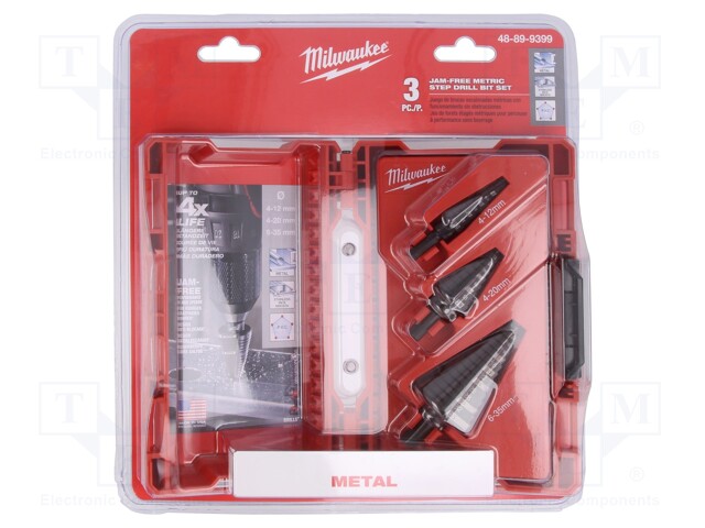 Drill set; step,impact; 3pcs.