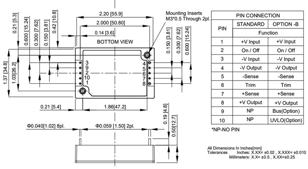 Converter: DC/DC; 100W; Uin: 12÷160V; Uout: 54VDC; Iout: 1.85A; 66g