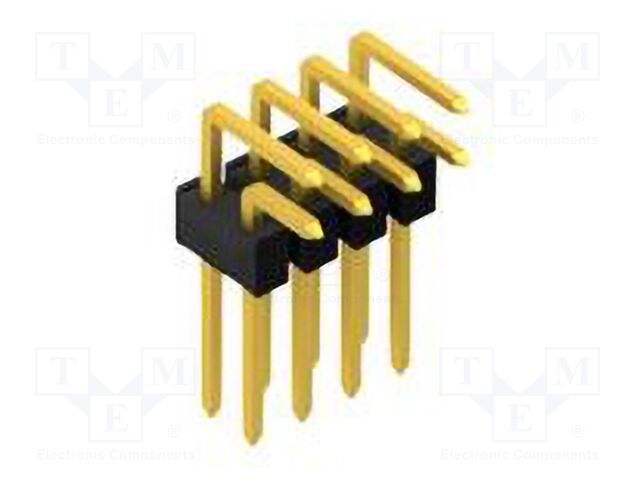 Connector: pin strips; pin header; male; PIN: 8; 2.54mm; THT; 2x4