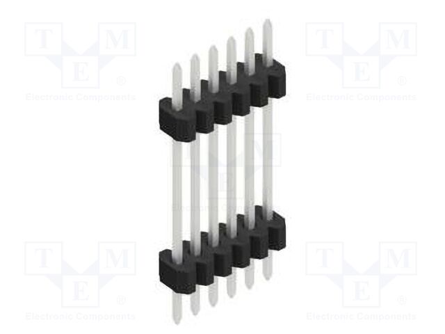 Connector: pin strips; pin header; male; PIN: 6; 1.27mm; THT; 1x6