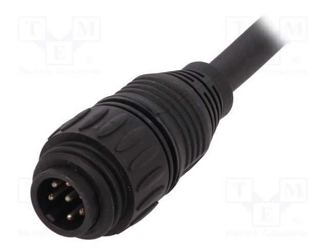 Connector: circular; plug; PIN: 7; male; cables; IP65,IP67; 10A; 1.5m
