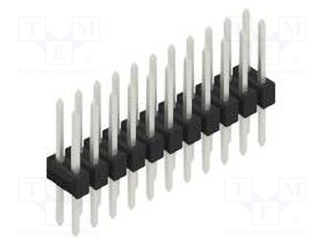 Connector: pin strips; pin header; male; PIN: 22; 2.54mm; THT; 2x11