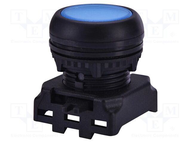 Switch: push-button; 22mm; blue; LED; IP65; flat; E; Pos: 2; Ø22.5mm