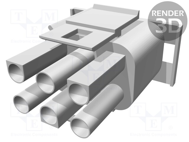 Plug; wire-wire; male/female; MLX; 6.35mm; PIN: 6; Layout: 2x3