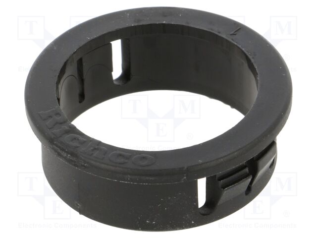 Grommet; Ømount.hole: 30mm; Øhole: 25mm; black; UL94V-2; H: 11.5mm