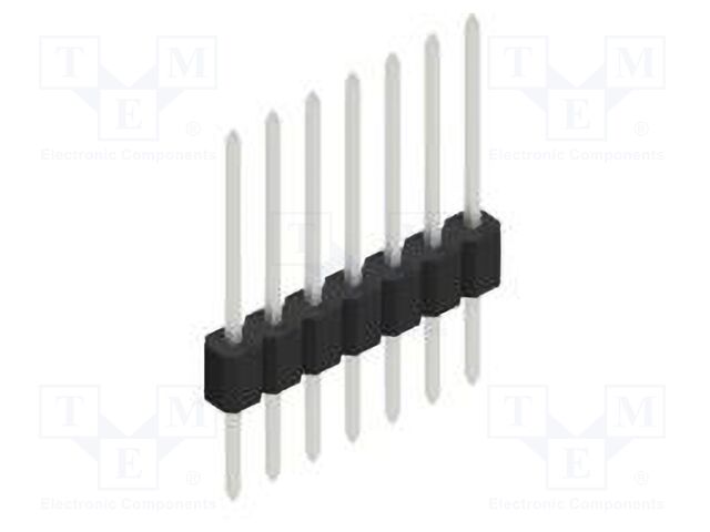 Connector: pin strips; pin header; male; PIN: 7; 1.27mm; THT; 1x7