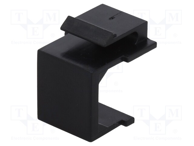 Protection cap; Colour: black; for panel mounting,snap fastener