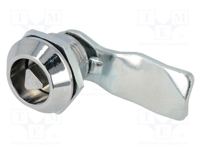 Lock; zinc and aluminium alloy; 21mm; chromium