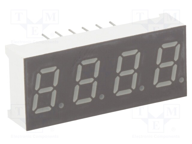 Display: LED; 7-segment; 7.62mm; 0.3"; No.char: 4; red; 24÷48mcd