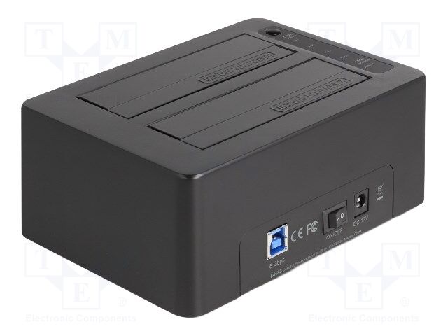 Docking station; USB 3.2 Gen 1; plastic; black