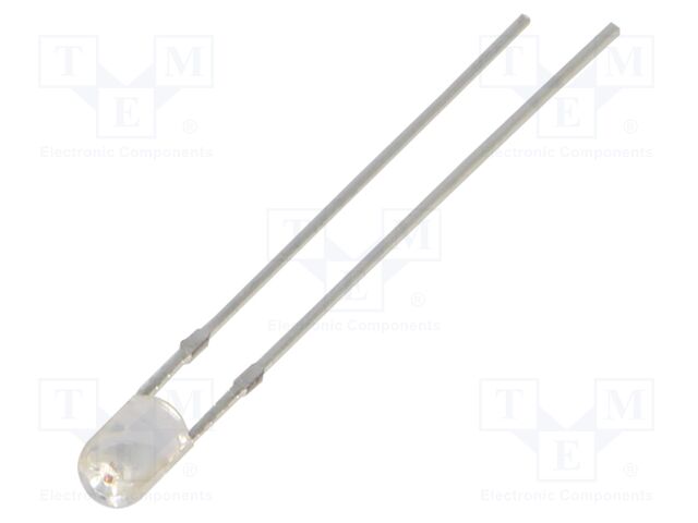 LED; yellow; 3mm; 3000÷4200mcd; 60°; Front: convex; 2.1÷2.6VDC