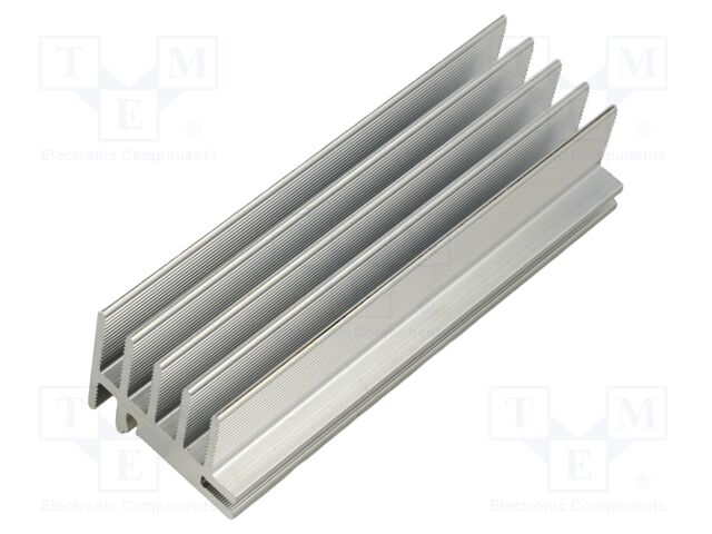 Heatsink: extruded; T; universal; aluminium; L: 100mm; W: 30mm; raw