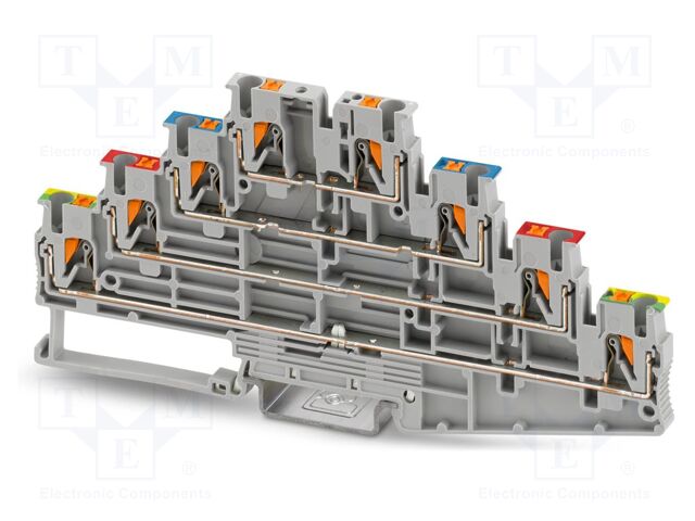 Splice terminal: rail; PT; PA; ways: 4; terminals: 8; W: 5.2mm