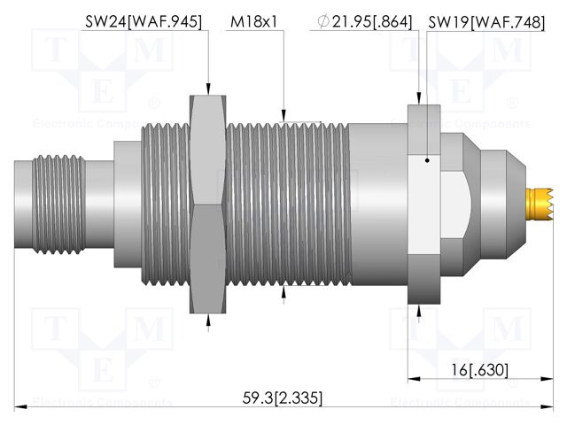 Test needle; screw-in