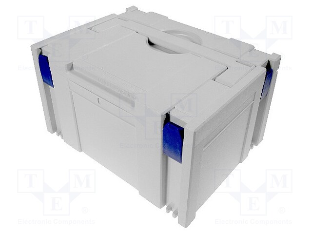 Container: portable box; 400x300x210mm; grey; ABS