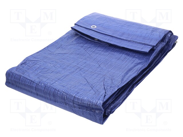 Tarpaulin; L: 4m; Width: 3m; PE; Colour: blue; V: with metal rings
