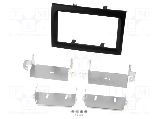 Radio mounting frame; Citroën,Fiat,Peugeot; 2 DIN; matt black