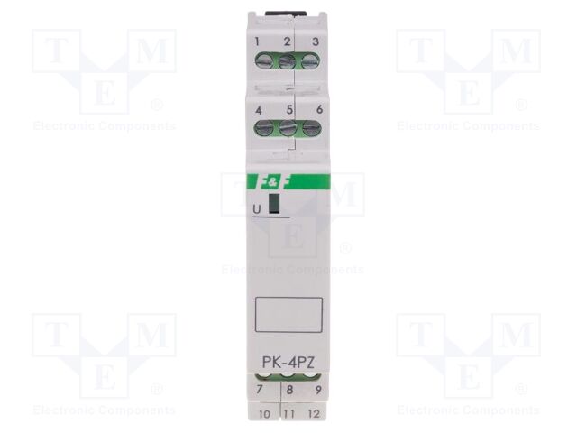 Relay: electromagnetic; Uswitch: max.250VAC; Ioper.max: 8A; IP20