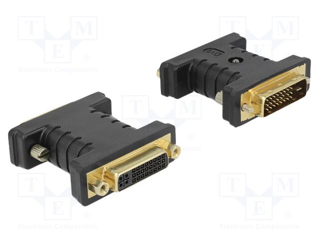 Adapter; DVI-D (24+1) plug,DVI-I (24+5) socket; black