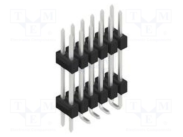 Connector: pin strips; pin header; male; PIN: 12; 2.54mm; SMT; 2x6