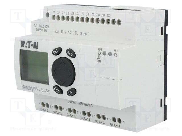 Programmable relay; OUT1: 8A; IN: 12; Anal.in: 0; Analog.outputs: 0