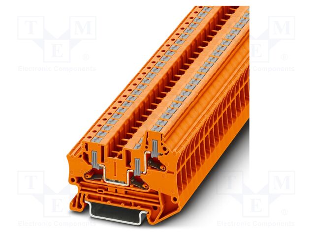 Splice terminal: rail; PTV; 32A; 1kV; push-in; PA; L: 45.7mm; W: 6.2mm