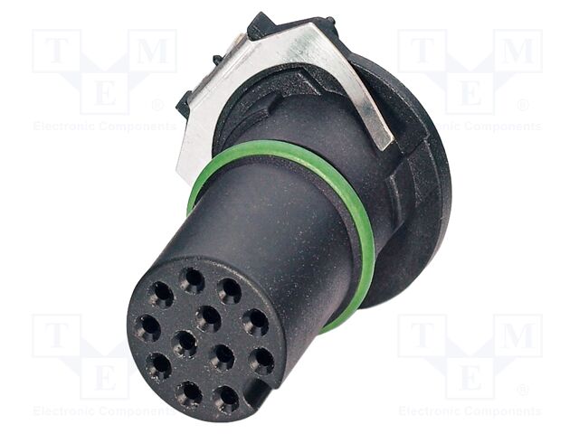 Connector: M12; contact insert; PIN: 12; 30V; straight; THR; A code