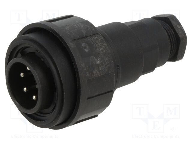 Connector: circular; plug; male; PIN: 6; 5A; 277V; IP68,IP69K; 6÷8mm