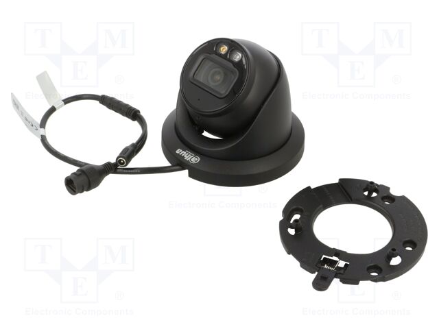 IP CCTV camera; twistable; 4Mpx; Dim: Ø121.9x99.1mm; IP67; black