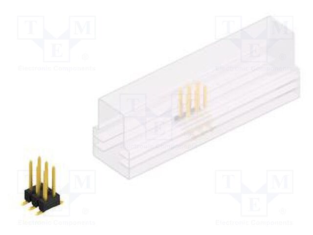 Connector: pin strips; pin header; male; PIN: 6; 2.54mm; SMT; 2x3