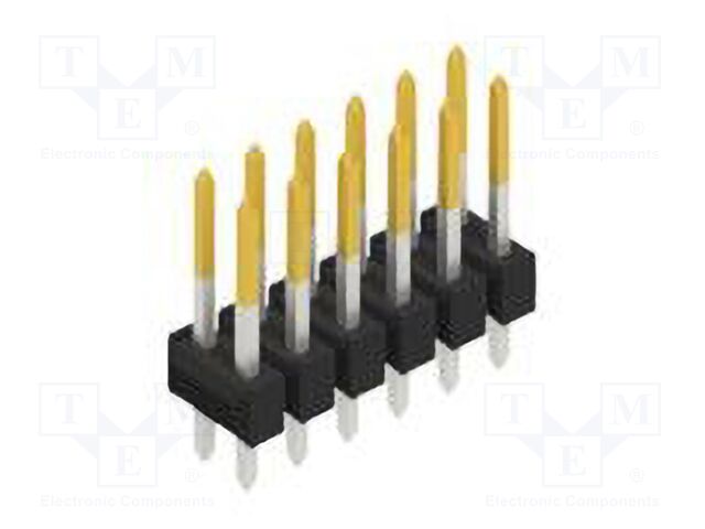 Connector: pin strips; pin header; male; PIN: 12; 2.54mm; THT; 2x6