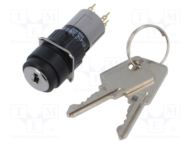 Switch: rotary with key; 16mm; Stabl.pos: 2; NO x2; Pos: 2; 51