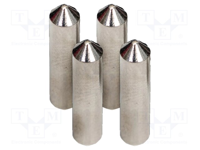 Kit of test probes; Colour: silver; Kit: backprobe pins x4