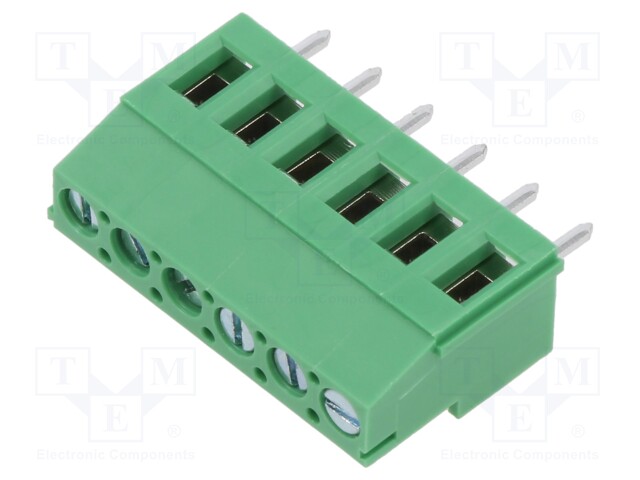 PCB terminal block; Contacts ph: 5.08mm; ways: 6; angled 90°; 300V