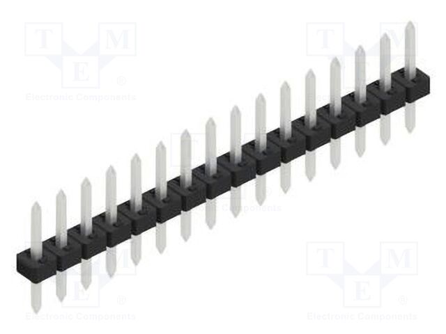 Connector: pin strips; pin header; male; PIN: 16; 2mm; THT; 1x16