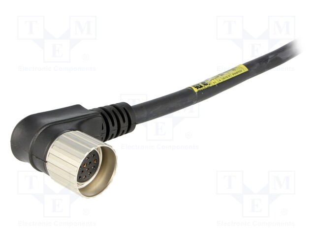 Connector: M23; plug; PIN: 19(3+16); female; cables; angled 90°; 6A