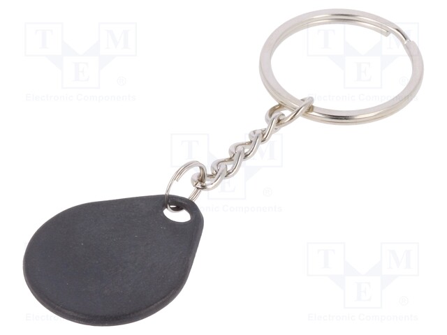 RFID pendant; black; 100÷150kHz; Mat: plastic; 64bit; 6g