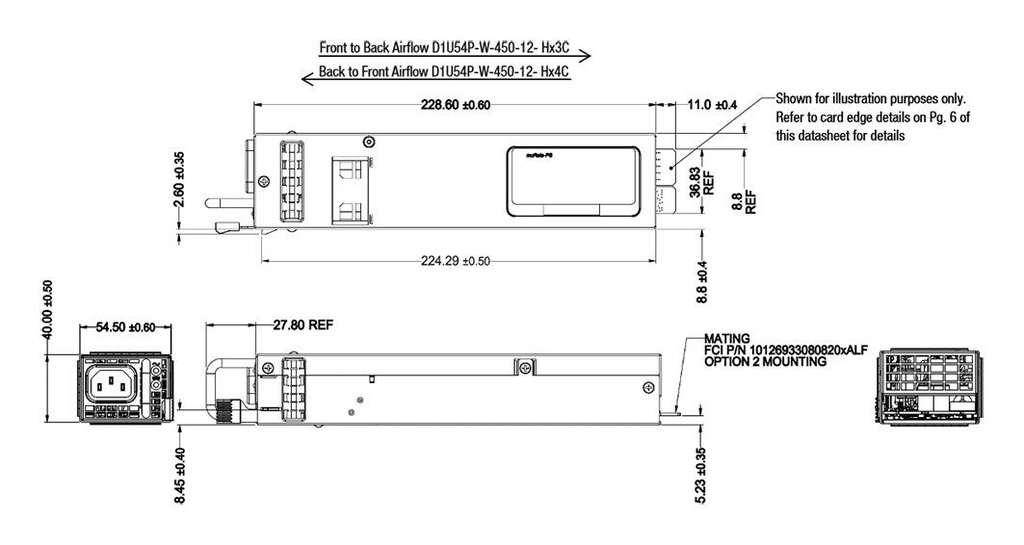 Power supply: switched-mode; for building in; 450W; 12VDC; 37.5A