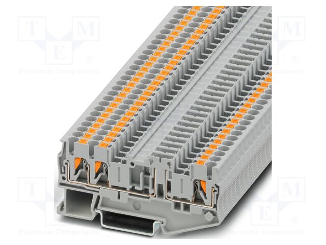 Splice terminal: rail; PT; 16A; 400V; push-in; PA; L: 35.2mm; W: 5.2mm