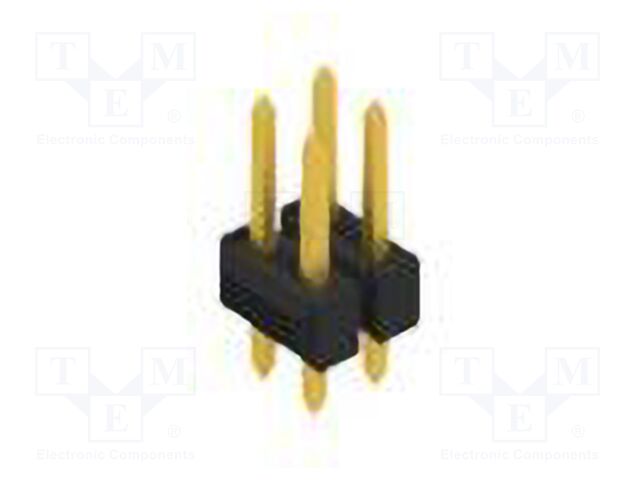 Connector: pin strips; pin header; male; PIN: 4; 2.54mm; THT; 2x2