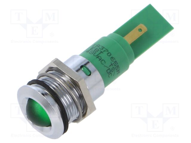 Indicator: LED; green; 48VDC; 48VAC; Ø16mm