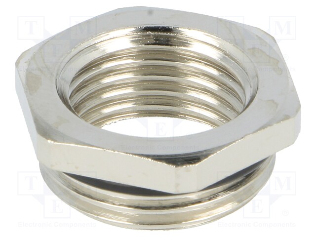 Reduction of threads for glands; Int.thread: M16; brass; nickel