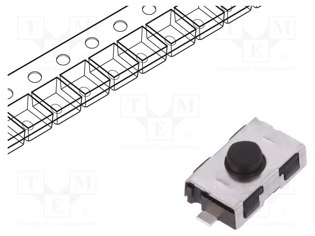 Microswitch TACT; SPST-NO; Pos: 2; 0.05A/32VDC; SMT; none; 1.8N