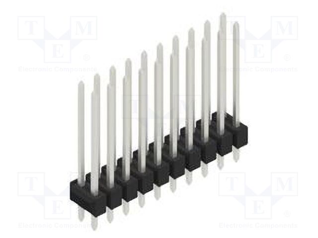 Connector: pin strips; pin header; male; PIN: 20; 2.54mm; THT; 2x10