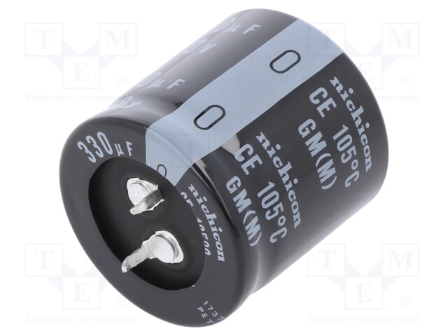 Capacitor: electrolytic; SNAP-IN; 330uF; 450VDC; Ø30x30mm; ±20%