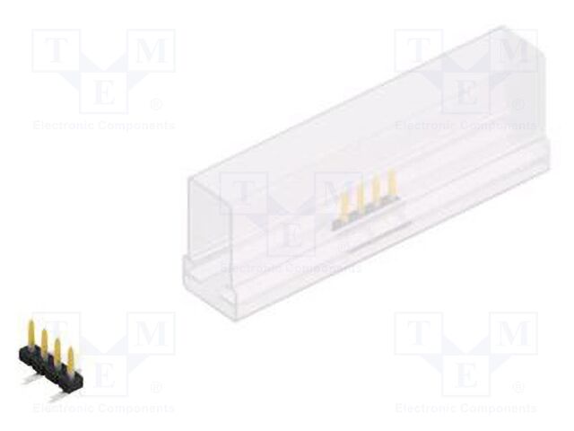 Connector: pin strips; pin header; male; PIN: 4; 2mm; SMT; 1x4; 100V